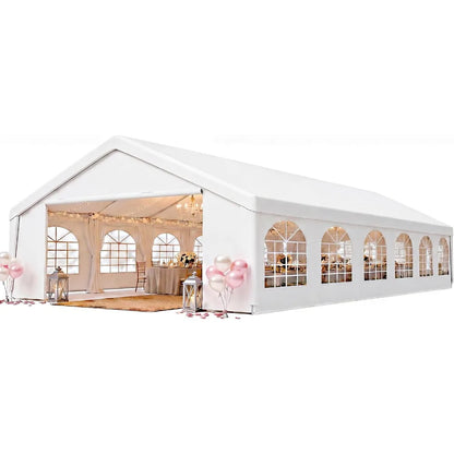Waterproof 20x40 Party Tent Canopy for Outdoor Weddings Events with Removable Sidewalls Roll-up Door Heavy Duty Steel