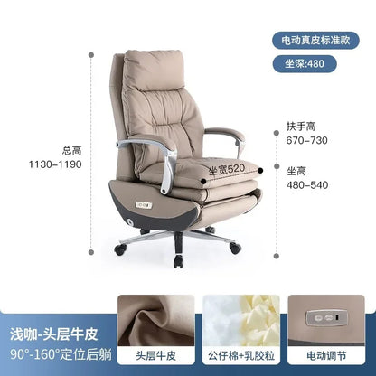 Headrest Boss Chair 7-Point Vibrating Wheels Rollerblade Lumbar Support Electric Footrest Cadeira De Escritorio Office Furniture