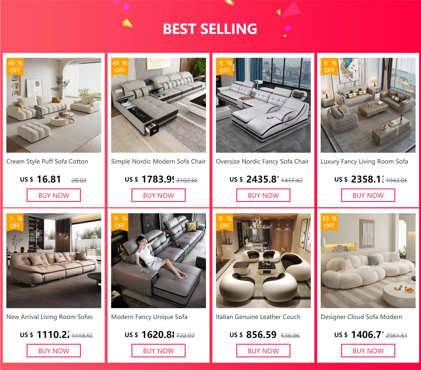 Designer Genuine Leather Sofas Fancy Modern Luxury Individual Loveseat Sofa Sectional Italian Sofy Do Salonu Home Furniture