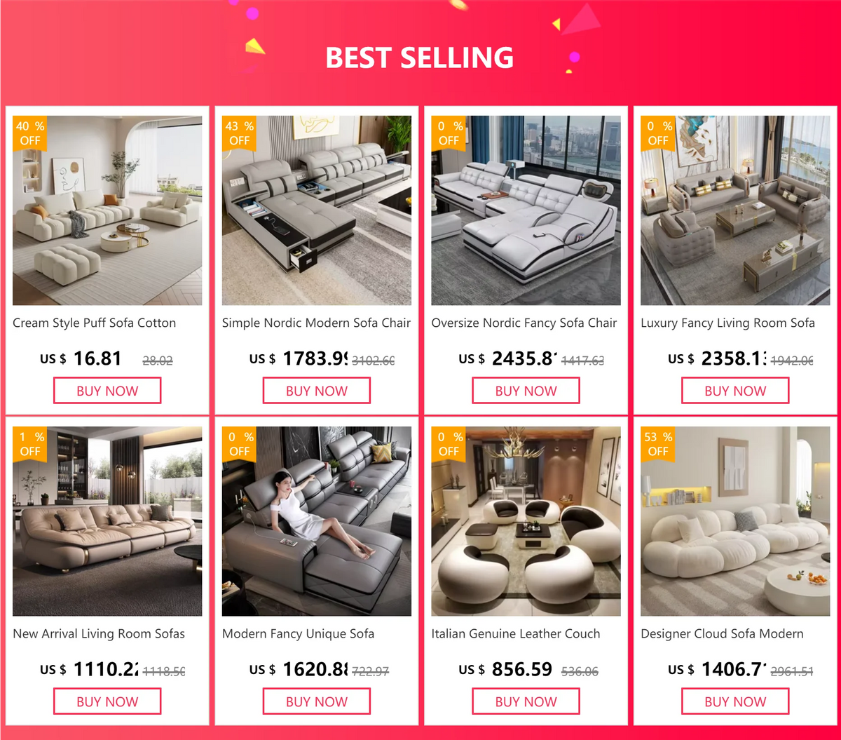 Luxury Fancy Living Room Sofa Genuine Leather Designer Italian Sofa Loveseat Single Canape Salon De Luxe Apartment Furniture