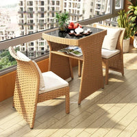 Nordic Outdoor Furniture Rattan Garden Furniture Sets Minimalist Dining Table Chair Set Courtyard Balcony Table and Chair Set XX