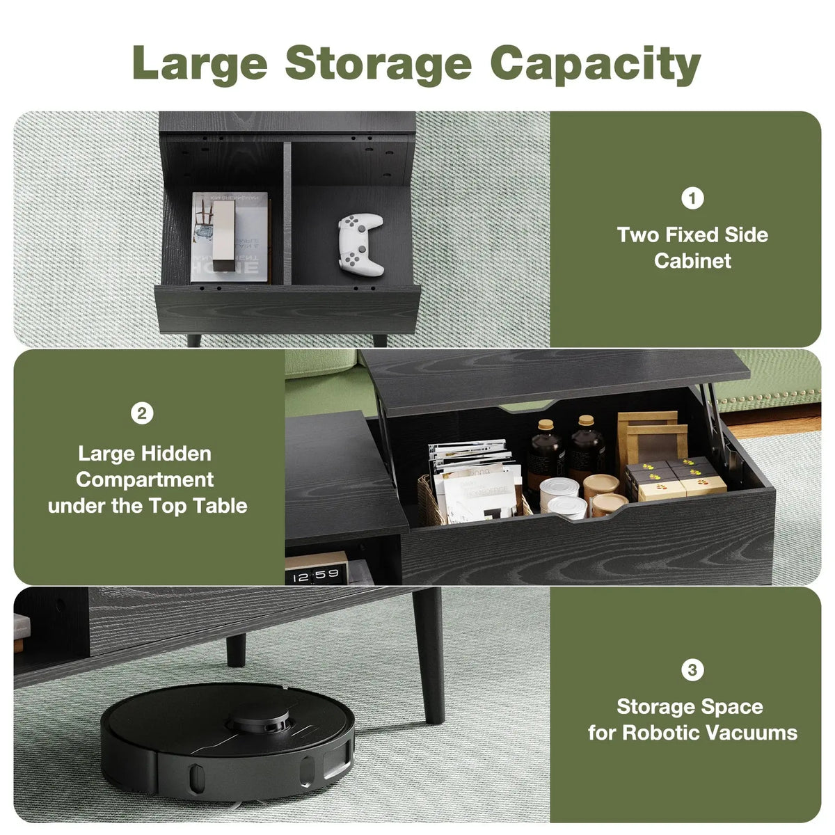 JHK Lift Top Coffee Tables For Living Room 39.37