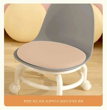 Household Backrest Pulley Low Stool Waist Protection 360 Degree Rotating Versatile Round Stools Modern Simple Universal Wheel