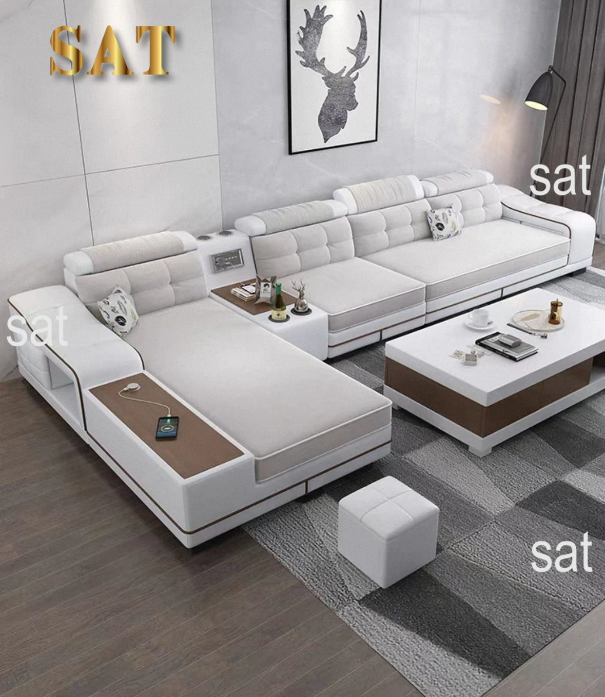 Hot Sales 2025 Custom Modern Luxury Fabric Reclining Massage Furniture Set Multifunctional Three Seat For Hotel Villa Fabric App