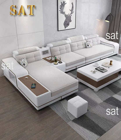 Hot Sales 2025 Custom Modern Luxury Fabric Reclining Massage Furniture Set Multifunctional Three Seat For Hotel Villa Fabric App