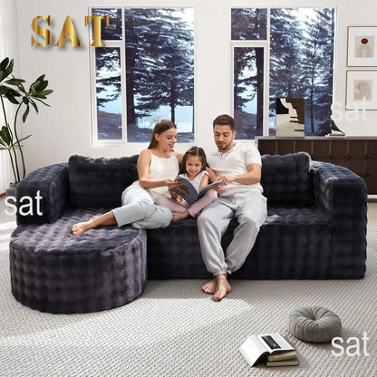 #96" Modular Sectional Sofa Oversized Chaise L Shape 3 Seat Living Room Apartment No Assembly, Customized