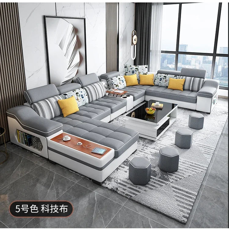 Modern Minimalist Living Room Sofas Sectional Lazy Nordic Leather Sofas Designer Lounge Curved Divano Lounge Suite Furniture