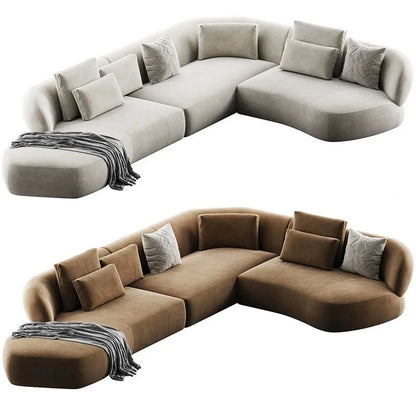 YFY Curved Sofa Living Room Hotel Lobby Rest Area Booth