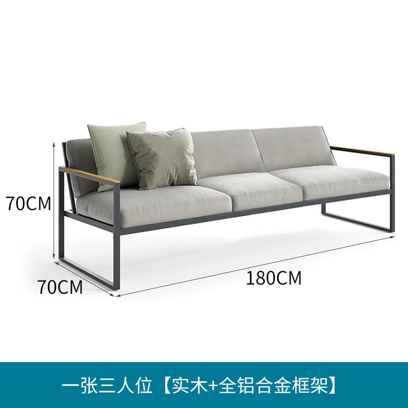 Italian Style Designer Simplicity Garden Sofas Originality Art Courtyard Villa Garden Sofas Luxury Outdoor Furniture Divano FYOS