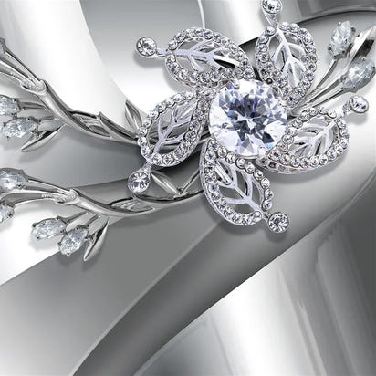 Custom Any Size 3D Wall Mural Wallpaper Diamond Flower Patterns Background Modern Art Large Wall Painting Living Room Home Decor