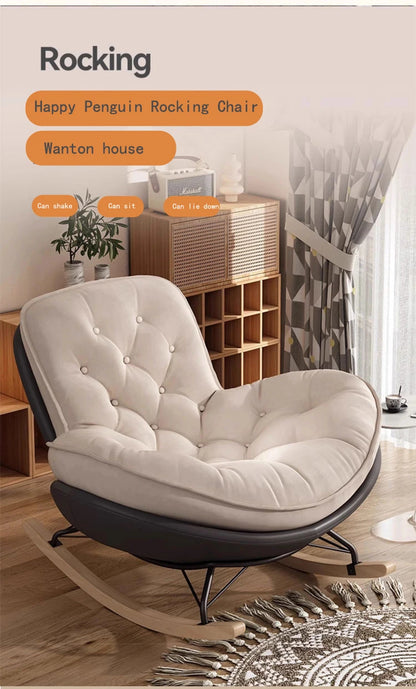 Lazy Sofa Rocking Chair Bedroom Lounge Chair Carefree Adult Living Room Single Balcony Leisure Rocking Chair Recliner Chairs