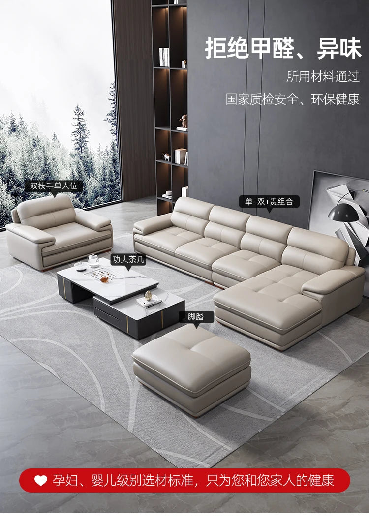 Real Minimalist Living Room Sofas Classic Sleeping Modern Lounge Sofa Leather Luxury Soft Couch Wohnzimmer Furniture For Home