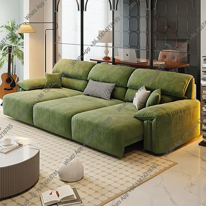N67 Design Extendable Electric Recliner Sofa Living Room Lazy Lounges Electric Recliner Sofa Nordic Modern Divano Home Furniture