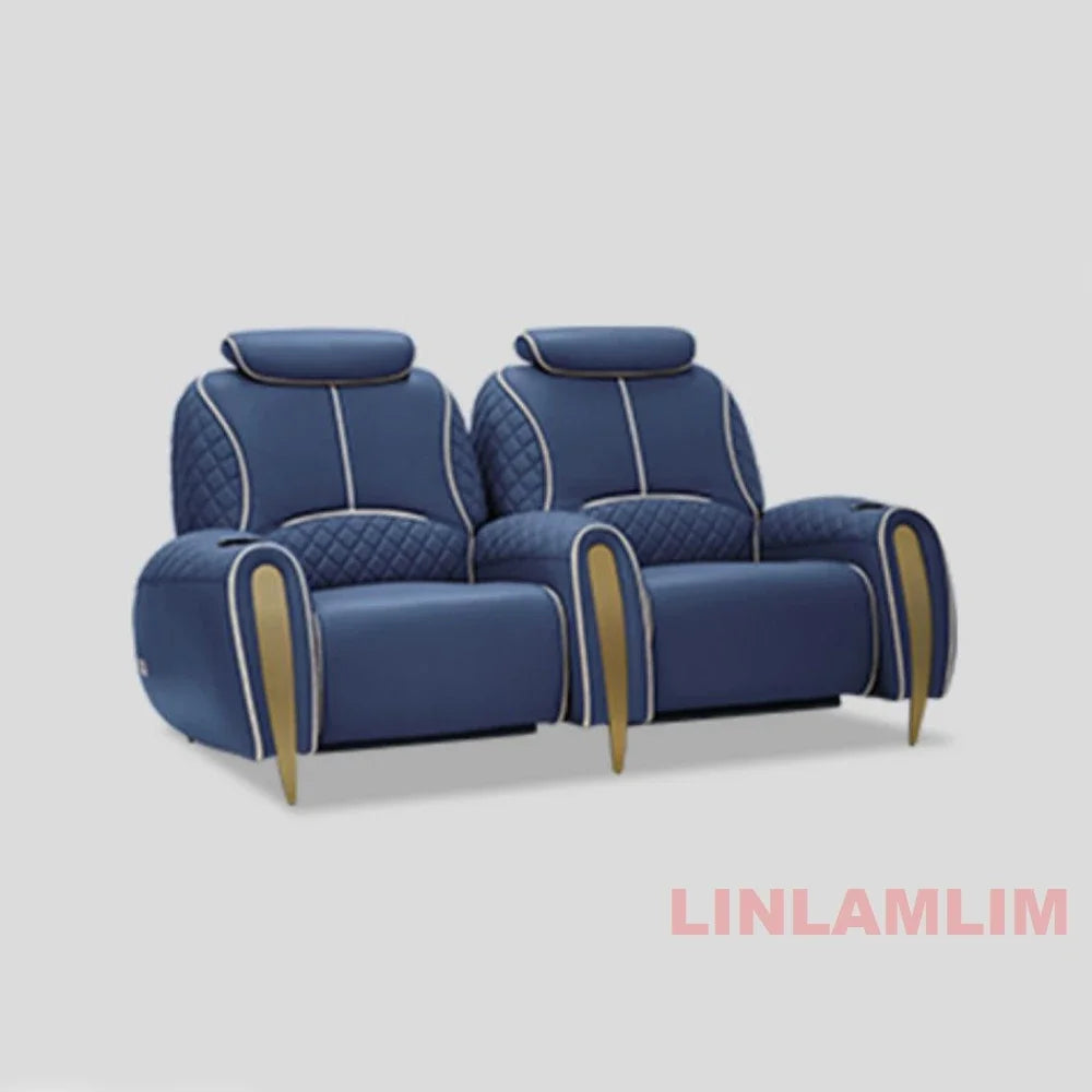 Luxury Electric Recliner Theater Seating Sofa – Modern Home Theater Chairs with LED Lighting, USB, Massage, Cooling Cup Holder
