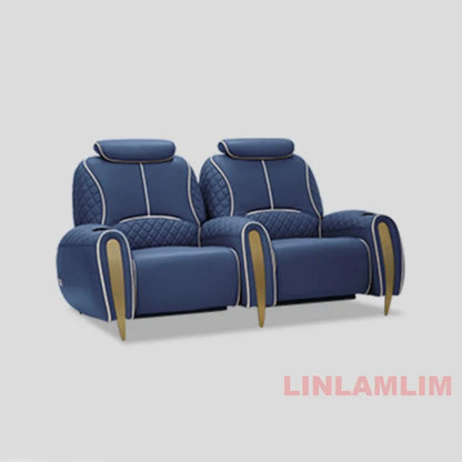 Luxury Electric Recliner Theater Seating Sofa – Modern Home Theater Chairs with LED Lighting, USB, Massage, Cooling Cup Holder