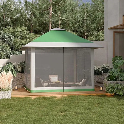 One-Push Instant Setup 13x13ft Pop Up Gazebo Tent with Mosquito Net, UPF 50+ Waterproof Canopy for Backyard,Camping, BBQs