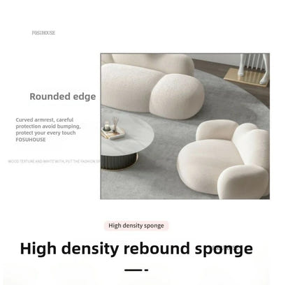 Simple Small Apartment Living Room Sofas Nordic Home Balcony Single Back Sofa Chair Beauty Salon Lounge Reception Double Sofas