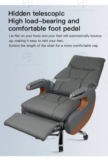 Chair Office Furniture Wholesale Luxury Modern Leather Ergonomic Boss Chair Office Chair  for Fat People