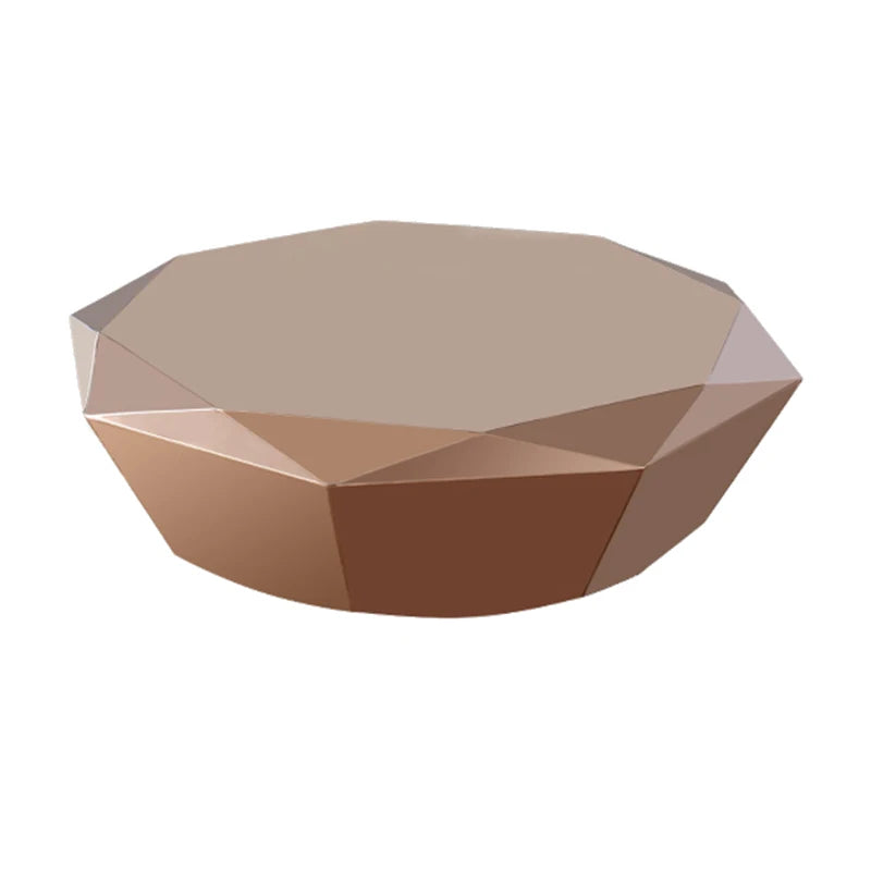 Post-modern light luxury small apartment stainless steel diamond coffee table creative simple designer home living room sofa sid