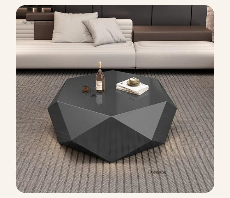 Irregularly Shaped Gold Metal Coffee Tables for Living Room Italian Luxury Side Tables Minimalist High-end Table for Office