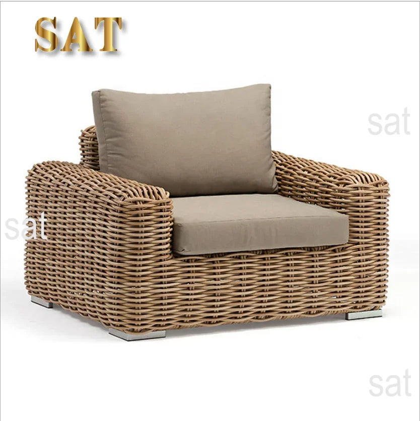 Furniture  new arrival hot sale luxury outdoor Furniture Set for hotel villas Garden park patio balcony wicker rattan sofa set