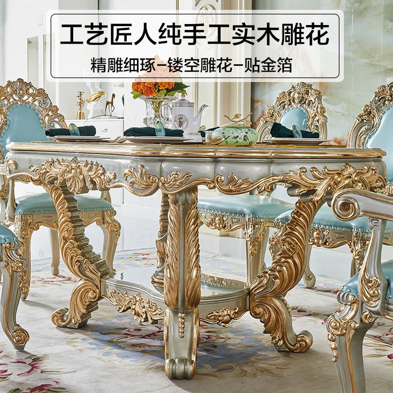 Dining Table Villa Restaurant Dining Table Court Solid Wood Dining Table