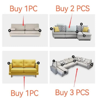 1 Seater Seersucker Sofa Cover with Elastic Skirt Stretch Sofa Protector Removable Slipcover Armchair Cover Elastic Couch Cover