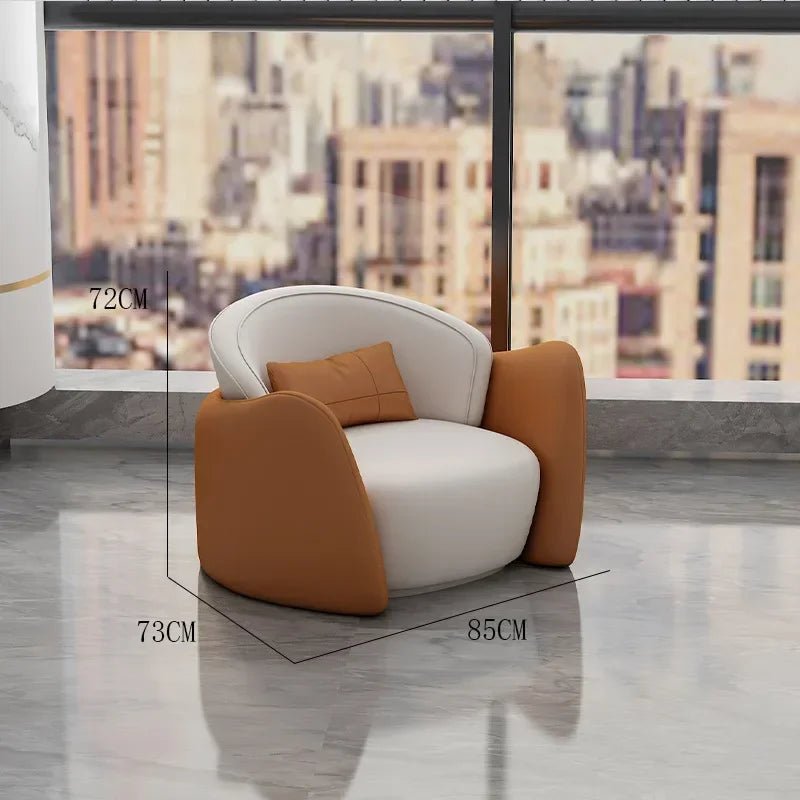 lLight luxury business negotiation sofa table and chair combination hotel lobby reception leather sofa