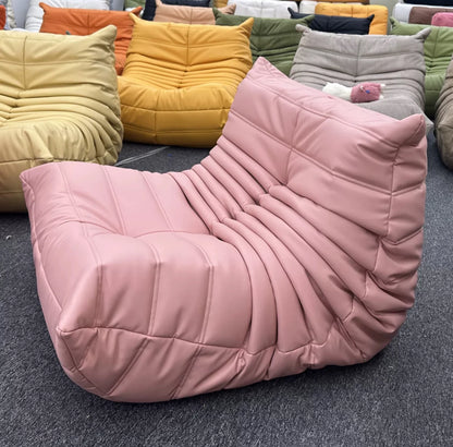 Lazy sofa, togo caterpillar sofa, light luxury, simple Internet celebrity creative chair, suede freehand space recliner