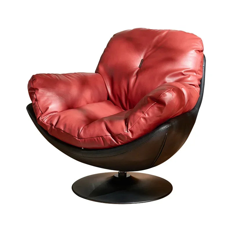 Italian single sofa chair living room designer casual lazy sofa vintage swivel chair