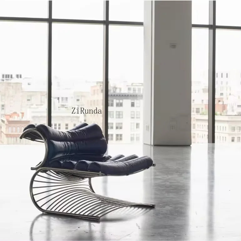 Nordic designer single back leisure chair creative hardware special-shaped home living room ergonomic model