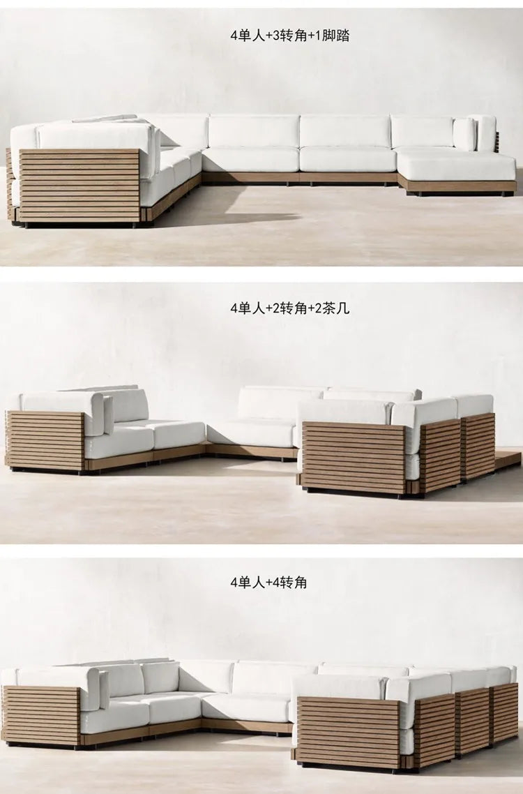 Modern Sun-proof Garden Sets Soild Wood Part Tiny Houses Sectional Garden Sets Nordic Outside Salon De Jardin Garden Furniture