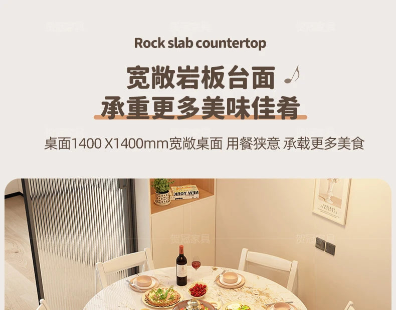 Waterproof Chair Dining Table Breakfast Modern Chair Side Dining Table Space Savers Round Set Sala Da Pranzo Home Furnitures