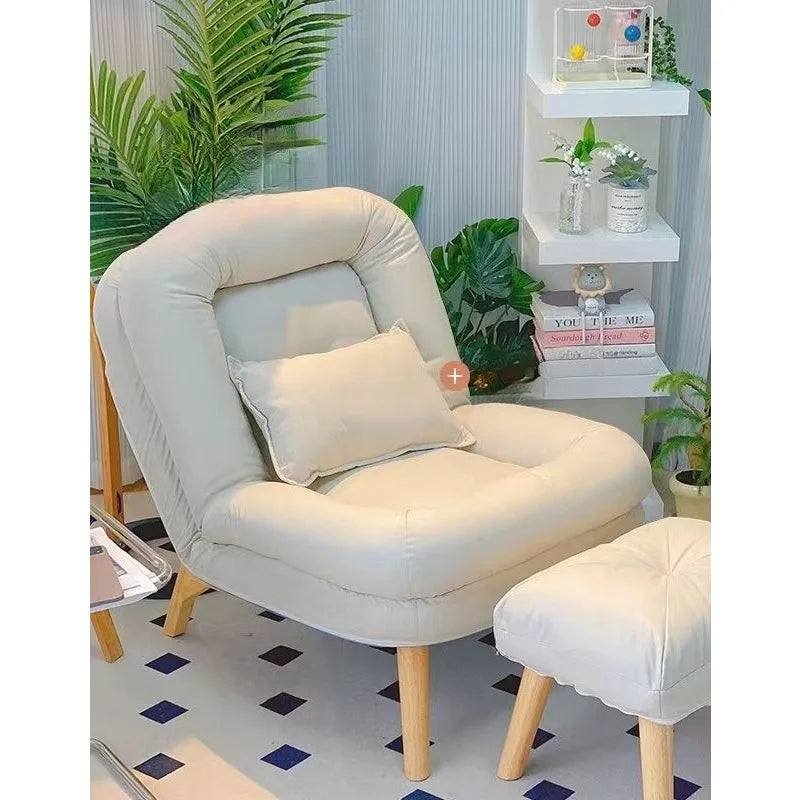 Sofa reclining small sofa single nap leisure chair bedroom reading recliner household simple lazy sofa