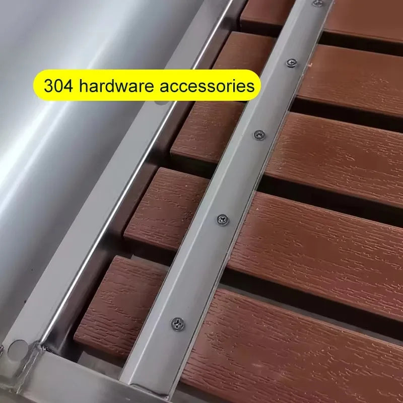 Banc de Patio Anti-Corrosion en acier inoxydable 304, haute qualité, 1.5mm d'épaisseur, mobilier d'extérieur moderne pour salle de sport, centre commercial, supermarché