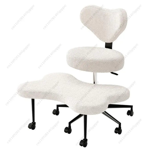 Cross Leg Chair - Meditation Chair with Wheels, ADHD Chair, Height Adjustable Seat, Adjustable Footstool
