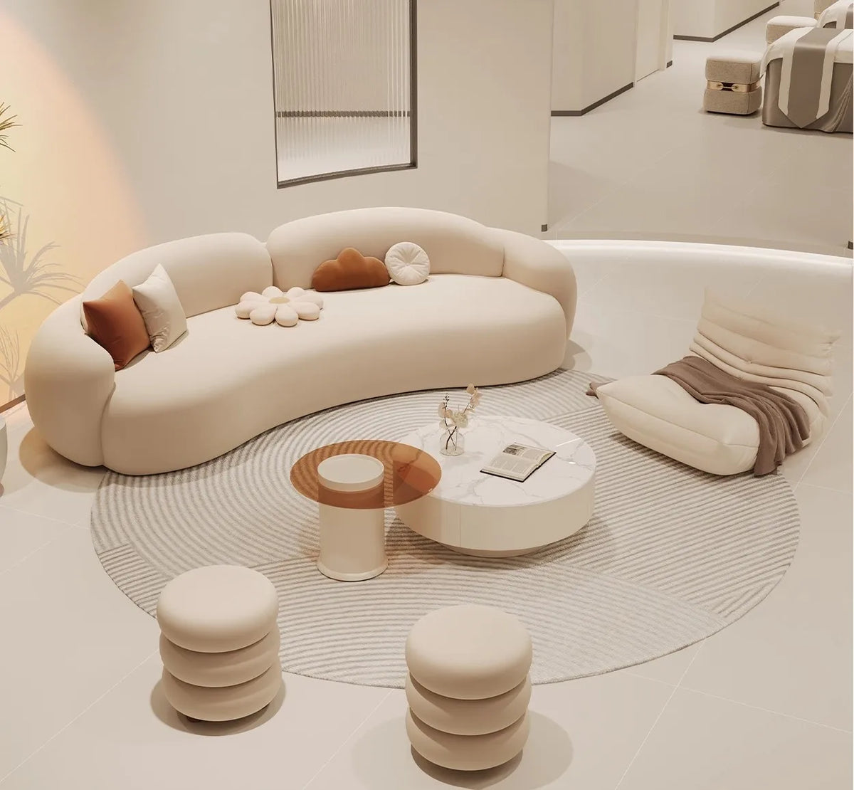 Lazy Classic Living Room Sofas Floor Designer Cushion Comfortable Sofa Elegant Relax Meuble De Salon Furniture Accessories