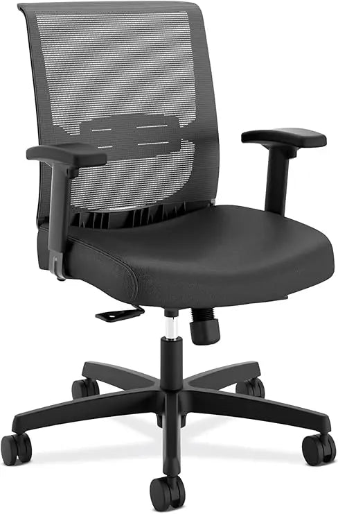 Ergonomic Office Chair with Breathable Mesh Back, Adjustable Armrests, Lumbar Support, and Rolli Feature