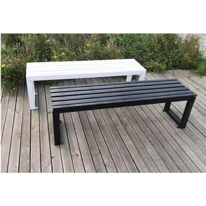 Banc en acier inoxydable au Design moderne, pour parcs de jardin de luxe en plein air et patios d'hôtel, sièges métalliques résistants au soleil et imperméables