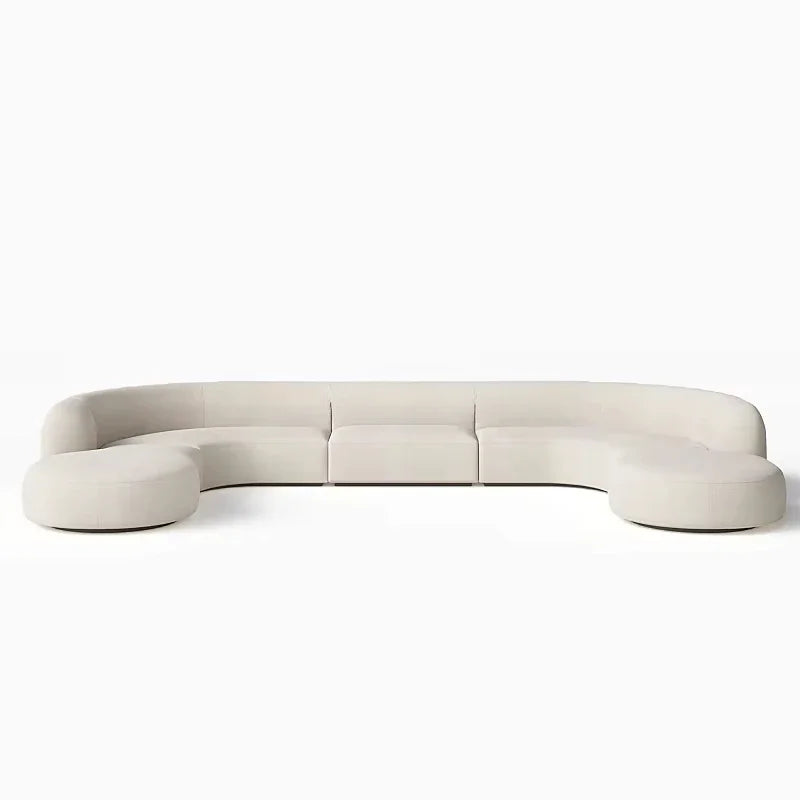 A Modern Three-seat Reclining Combination Sofa Convertible