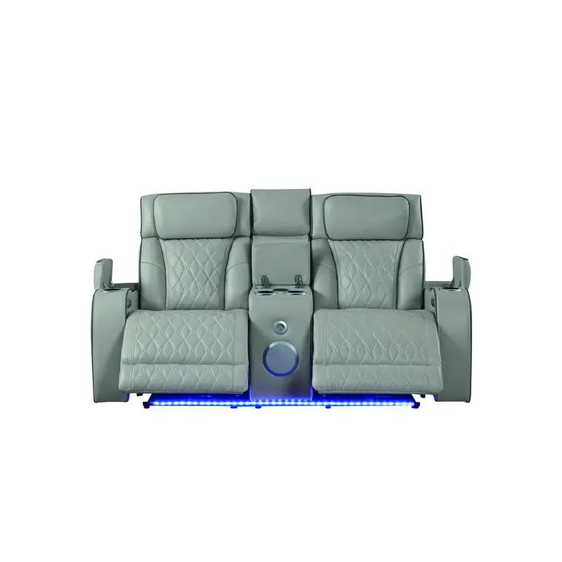 Modern Style Upholstery Recliner 3PC Living Room Set, Wood Frame, Massage Function Included, Gray Color, NJ Inventory