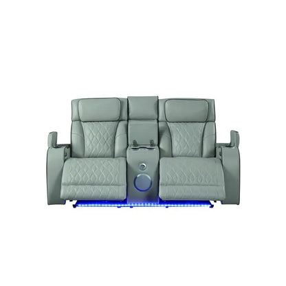 Modern Style Upholstery Recliner 3PC Living Room Set, Wood Frame, Massage Function Included, Gray Color, NJ Inventory