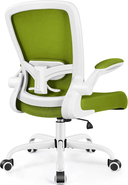 Office Chair,Ergonomic Desk Chair Breathable Mesh Chairs w/Adjustable High Back Lumbar Support Flip-up Armrests,for Home Office