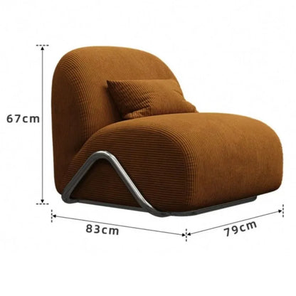 Modular Single Sofa Bedroom Balcony Living Room Leisure Chair Antique Designer Fabric Lazy Sofa Artistic Furniture