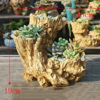 American Broken Root Shape Succulent Resin Flower Pot Outdoor Balcony Furnishing Crafts Garden Villa Vase Ornaments Decoration
