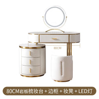 Light Mirror Vanity Table White Minimalist Drawers Storage Dressing Table Desk Makeup Mesa De Maquillaje Bedroom Furniture