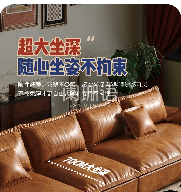 Large Size Leather Living Room Sofas Love Seat Nordic Modern Minimalist Living Room Sofas Relaxing Sillon Cama Trendy Furniture