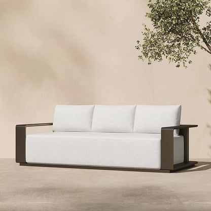 Modern Villa Hotel Garden Set Metal Aluminum Frame Fabric Waterproof Cushion Patio Furniture Outdoor Sofa Set