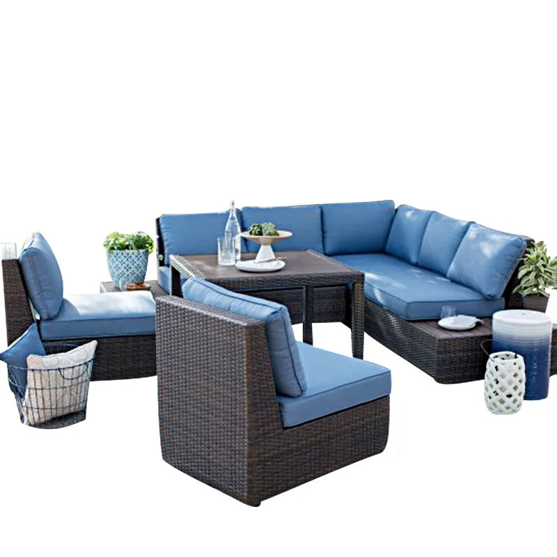 Outdoor courtyard rattan sofa, garden hotel special model, sun room furniture in the sales office