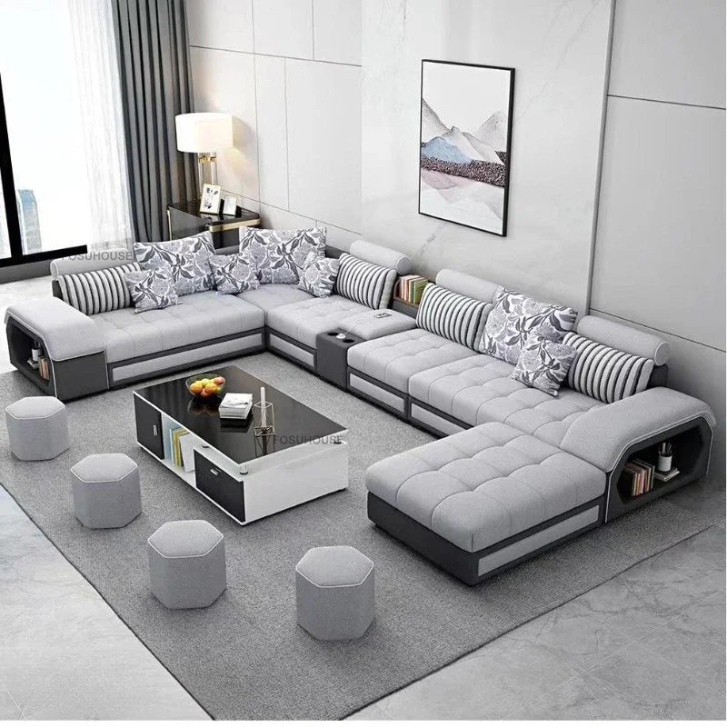 Nordic Fabric Living Room Sofas Combination Modern Apartment Single Sofas for Living Room Furniture Creative Corner Sofa v